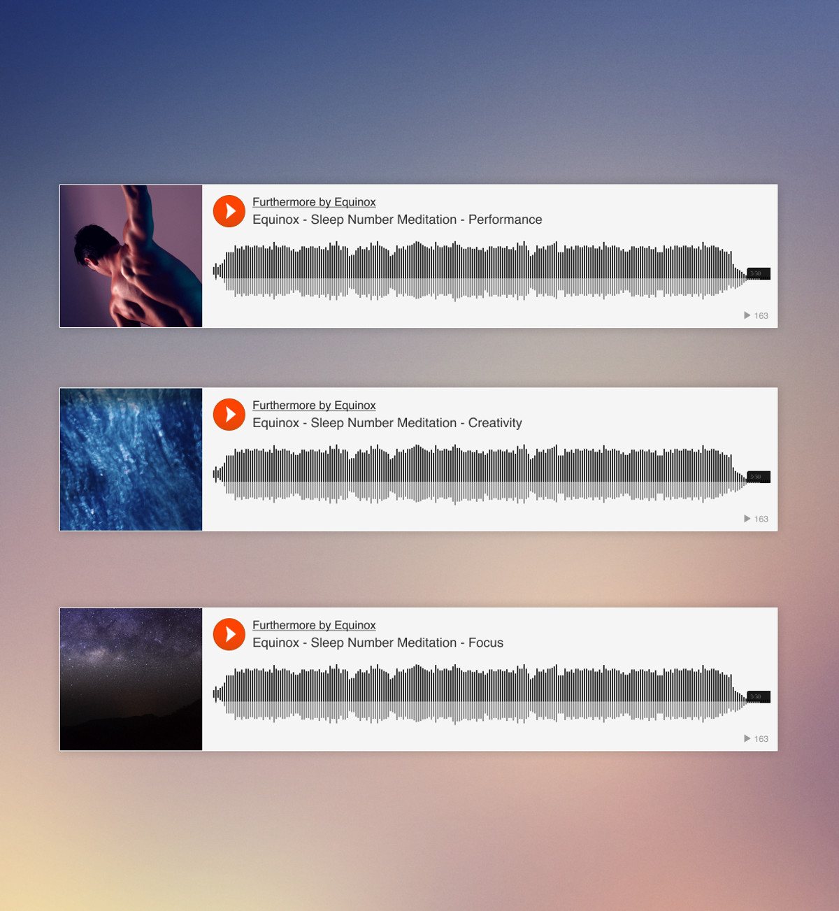 SoundCloud meditation players for Performance, Creativity, and Focus