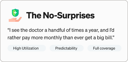 The No-Surprises: Prefers higher premium over big bills