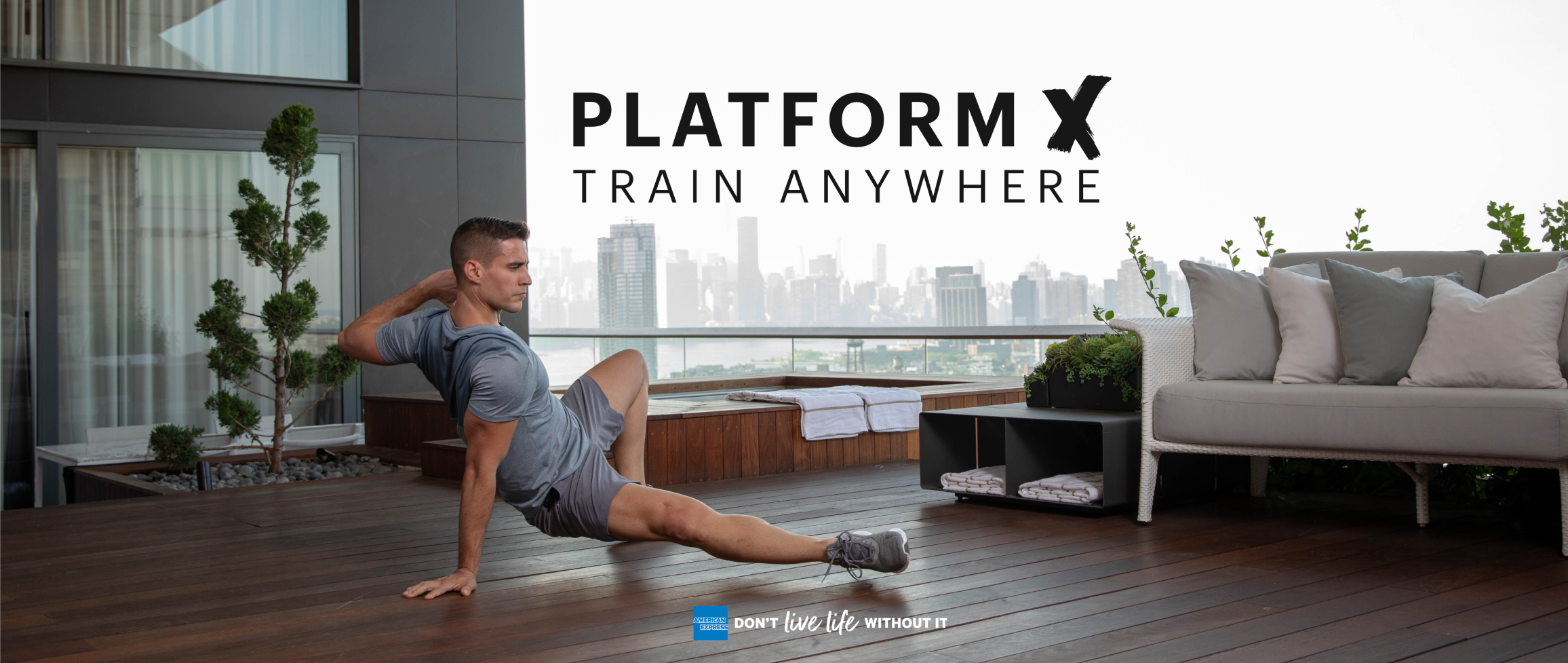 Platform X — Train Anywhere campaign hero