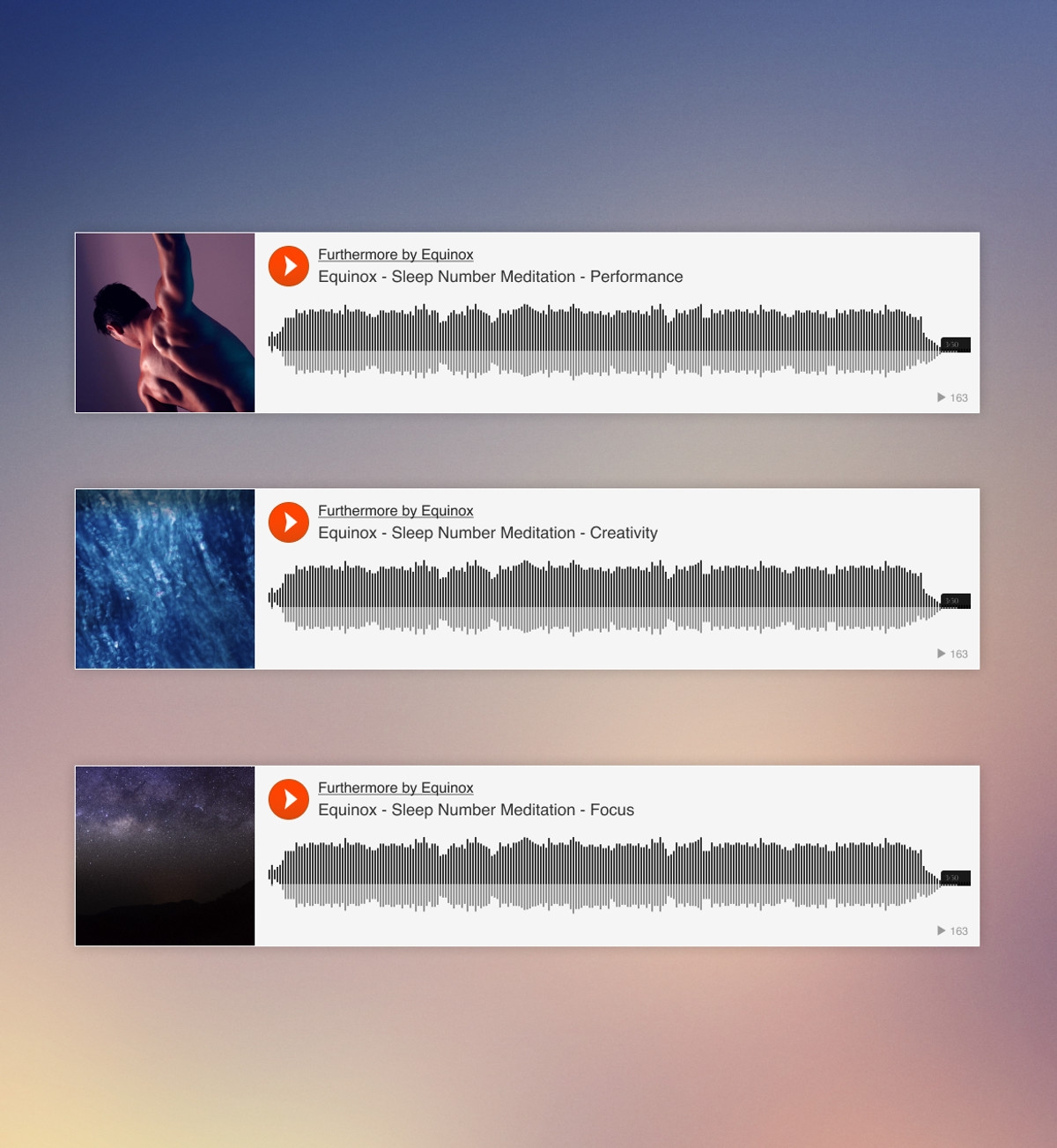SoundCloud meditation players for Performance, Creativity, and Focus